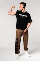 Pánské tepláky Nebbia  Washed-off Gym Sweatpants Baggy Style GYM BRO 373 Ligth Brown