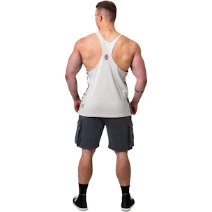 Pánské tílko Nebbia NEBBIA x OLYMPIA Washed Muscle Back Stringer GOLDEN AGE 791 light grey