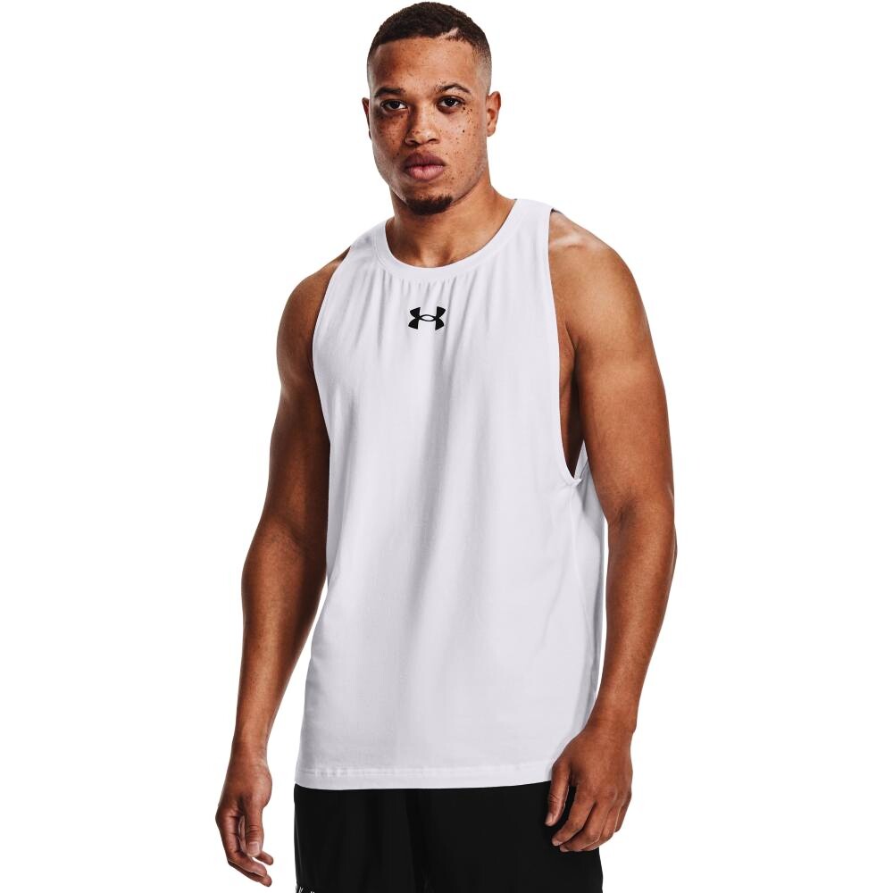 Pánské tílko Under Armour  BASELINE COTTON TANK White XL - thumb (0)