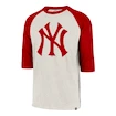 Pánské tričko 47 Brand Club Imprint Raglan MLB New York Yankees bílo-červené