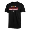 Pánské tričko 47 Brand Club Tee NHL Chicago Blackhawks černé GS19
