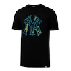Pánské tričko 47 Brand Splitter Tee MLB New York Yankees Black/Camo/Blue Neon