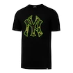 Pánské tričko 47 Brand Splitter Tee MLB New York Yankees Black/Camo/Green Neon