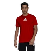 Pánské tričko adidas Aeroready 3-Stripes Back Tee Scarlet
