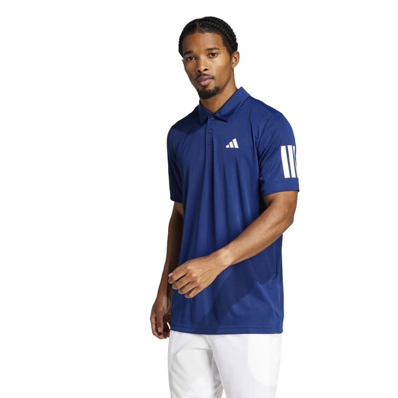 Pánské tričko adidas  Club 3 Stripes Polo Dark Blue XL - thumb (2)