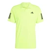Pánské tričko adidas  Club 3 Stripes Polo Lucid Lemon