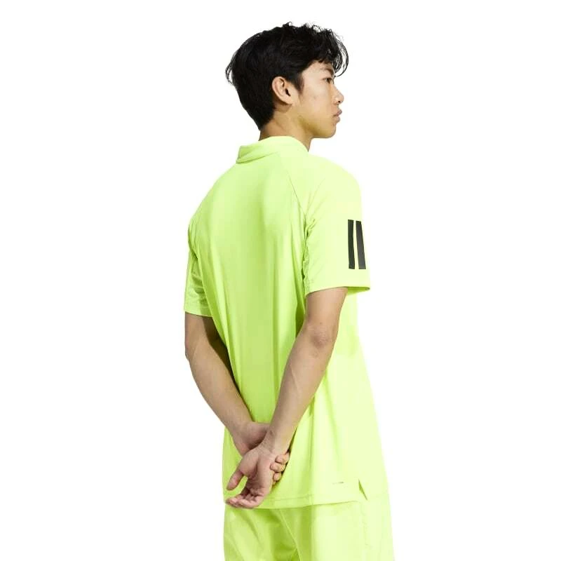 Pánské tričko adidas  Club 3 Stripes Polo Lucid Lemon
