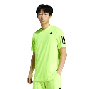 Pánské tričko adidas  Club 3 Stripes Tee Lucid Lemon