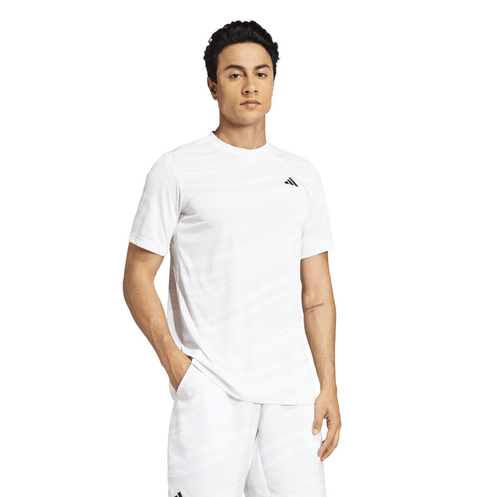 Pánské tričko adidas  Club Graphic Tee White/Grey M - thumb (3)