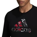 Pánské tričko adidas  Fast Graphic LS Tee Black