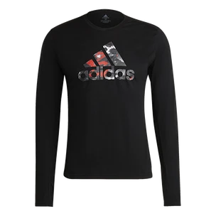 Pánské tričko adidas  Fast Graphic LS Tee Black