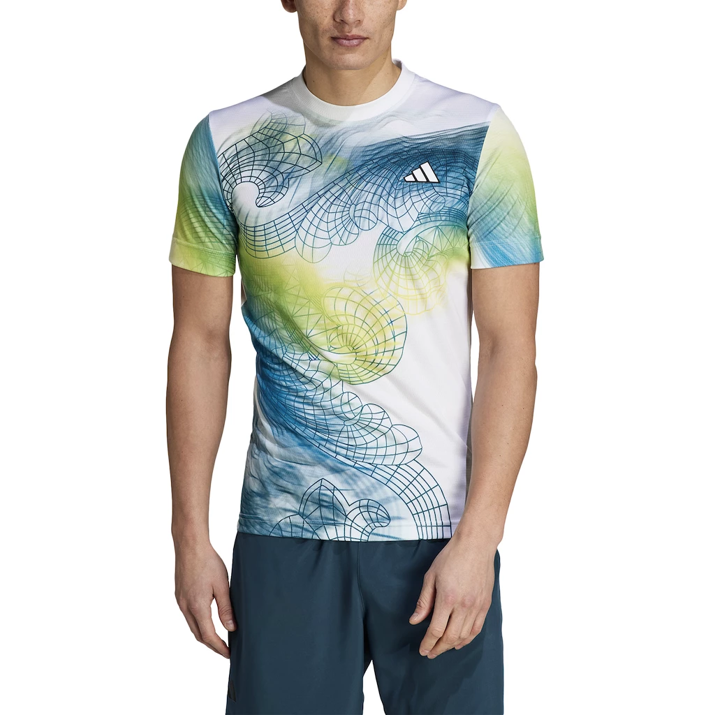 Pánské tričko adidas  Printed Tee Pro White