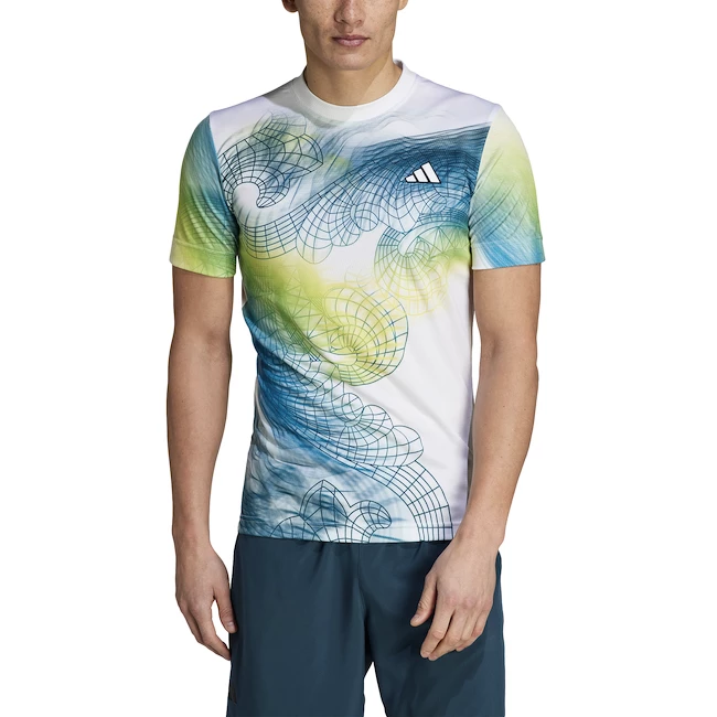 Pánské tričko adidas  Printed Tee Pro White