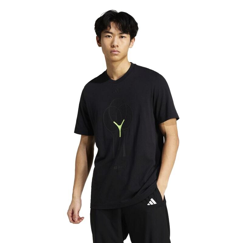 Pánské tričko adidas  Rackets Graphic Tee Black XL - thumb (1)