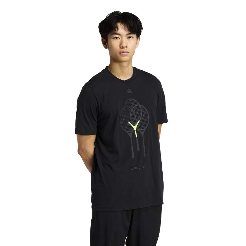 Pánské tričko adidas  Rackets Graphic Tee Black XL - thumb (3)