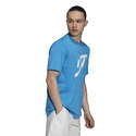 Pánské tričko adidas  Thiem Logo Graphic Tee Blue