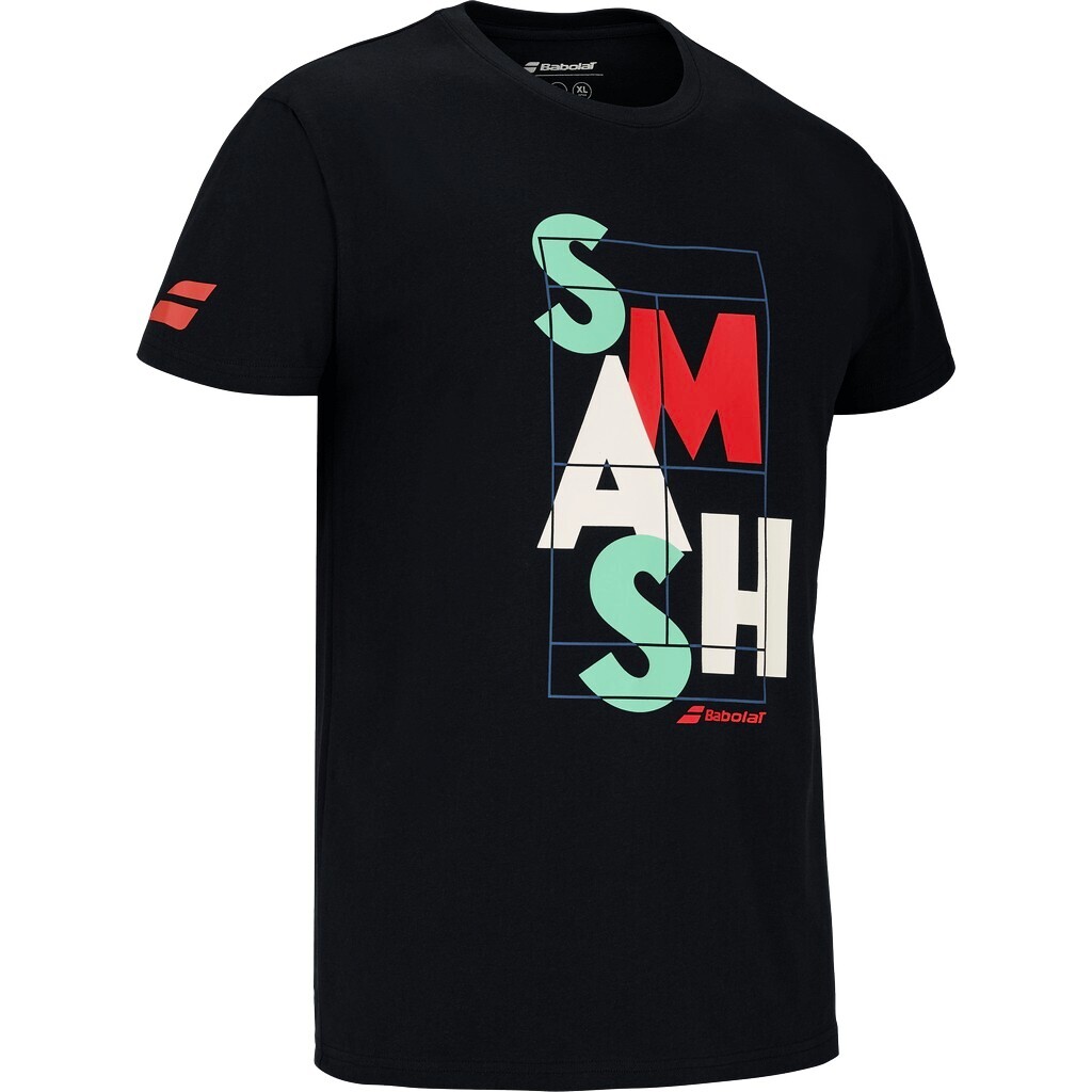 Pánské tričko Babolat  Exercise Message Tee Men Black XL - thumb (3)