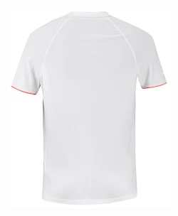 Pánské tričko Babolat  Strike Crew Neck Tee Men White/Strike Red M