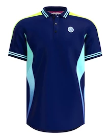 Pánské tričko BIDI BADU Grafic Illumination Polo Dark Blue