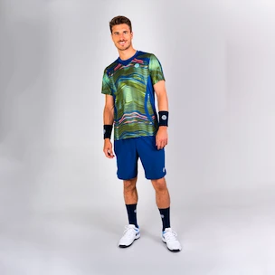 Pánské tričko BIDI BADU  Jiro Tech Tee Green/Dark Blue