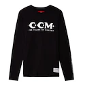 Pánské tričko CCM 125 Anniversary LS Tee Black L