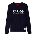 Pánské tričko CCM 125 Anniversary LS Tee Navy S