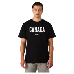 Pánské tričko CCM  Flag Tee Team CAN Black