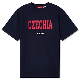Pánské tričko CCM Flag Tee Team CZE Navy