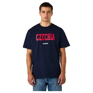 Pánské tričko CCM  Flag Tee Team CZE Navy