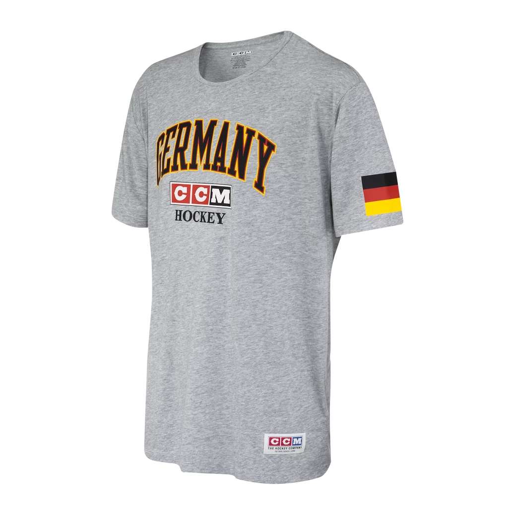 Pánské tričko CCM  FLAG TEE TEAM GERMANY Athletic Grey