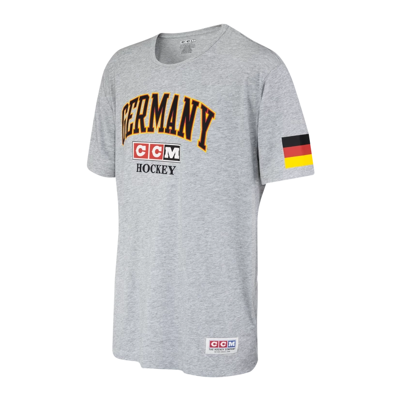 Pánské tričko CCM  FLAG TEE TEAM GERMANY Athletic Grey M