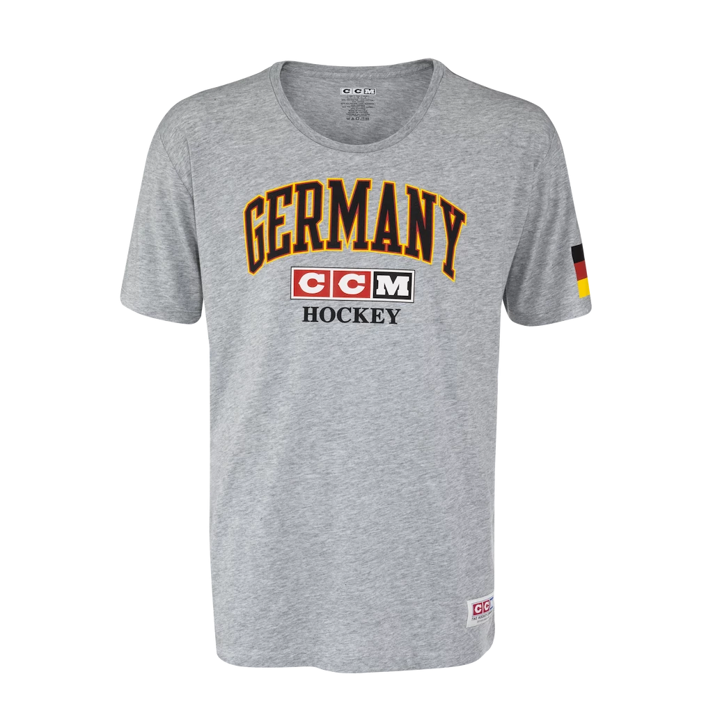 Pánské tričko CCM  FLAG TEE TEAM GERMANY Athletic Grey M