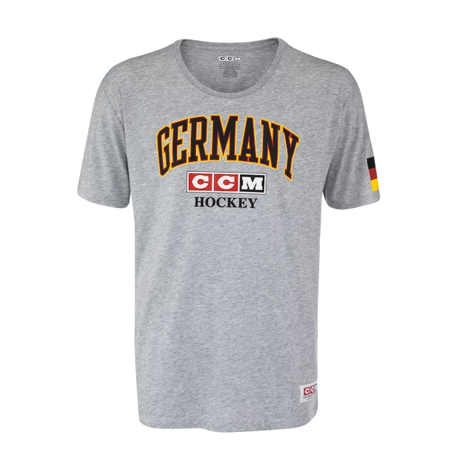 Pánské tričko CCM  FLAG TEE TEAM GERMANY Athletic Grey M