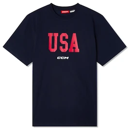 Pánské tričko CCM Flag Tee Team USA Navy