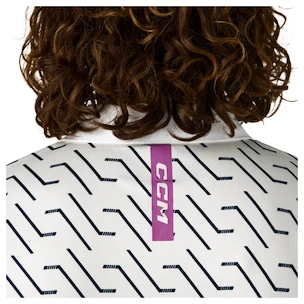 Pánské tričko CCM  Polo Print Blanc
