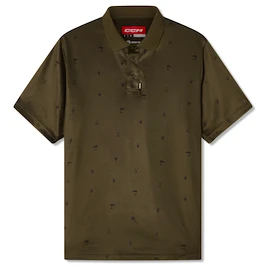 Pánské tričko CCM Polo Print Khaki Green