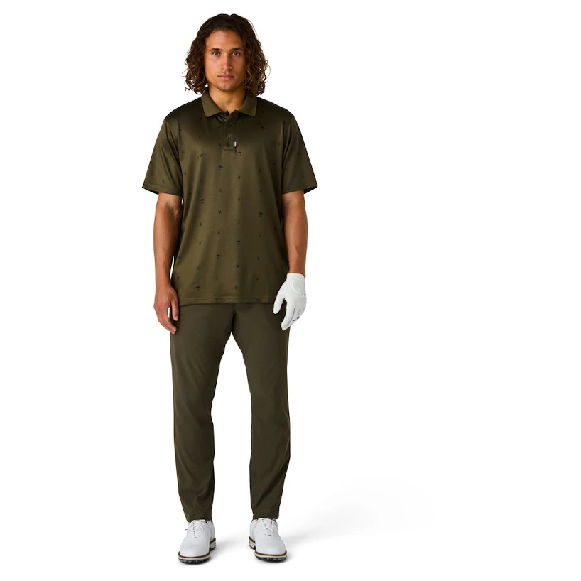 Pánské tričko CCM  Polo Print Khaki Green
