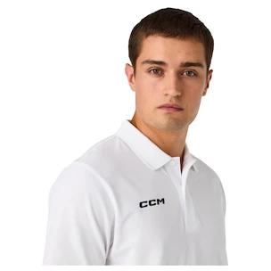 Pánské tričko CCM  Team Polo White