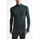 Pánské tričko Craft Fuseknit Comfort Zip LS tmavě zelené