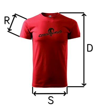 Pánské tričko Czech Virus  Basic Red M - thumb (1)