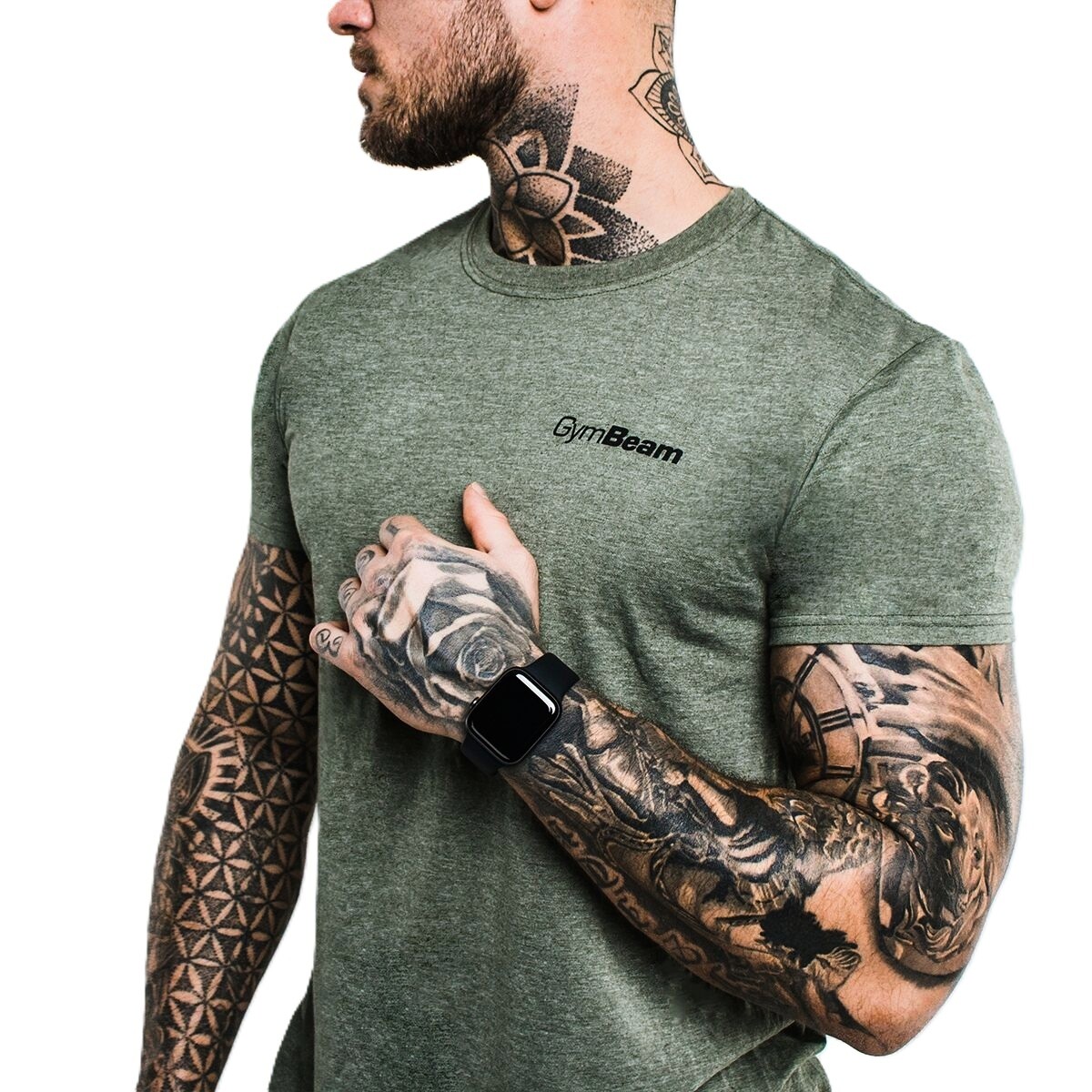 Pánské tričko GymBeam  Basic Military XL - thumb (1)