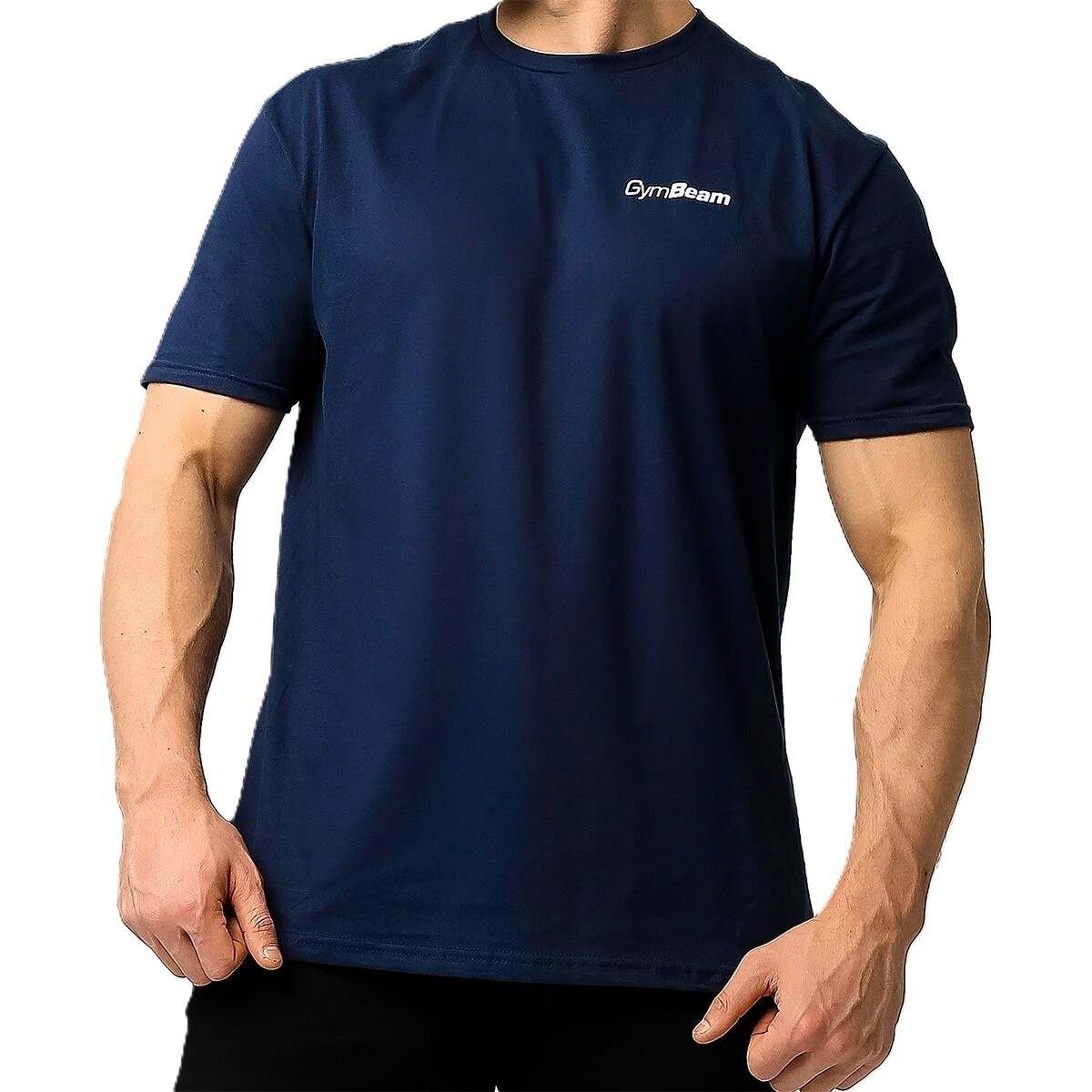 Pánské tričko GymBeam  Basic Navy Blue M - thumb (1)