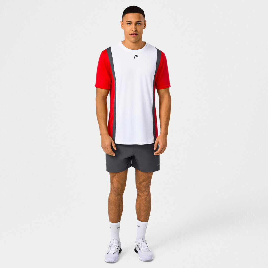 Pánské tričko Head  CLUB 25 TECH T-Shirt Men Red/White L - thumb (2)