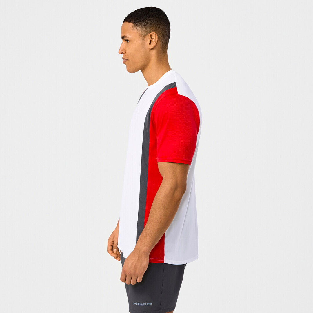 Pánské tričko Head  CLUB 25 TECH T-Shirt Men Red/White L - thumb (3)