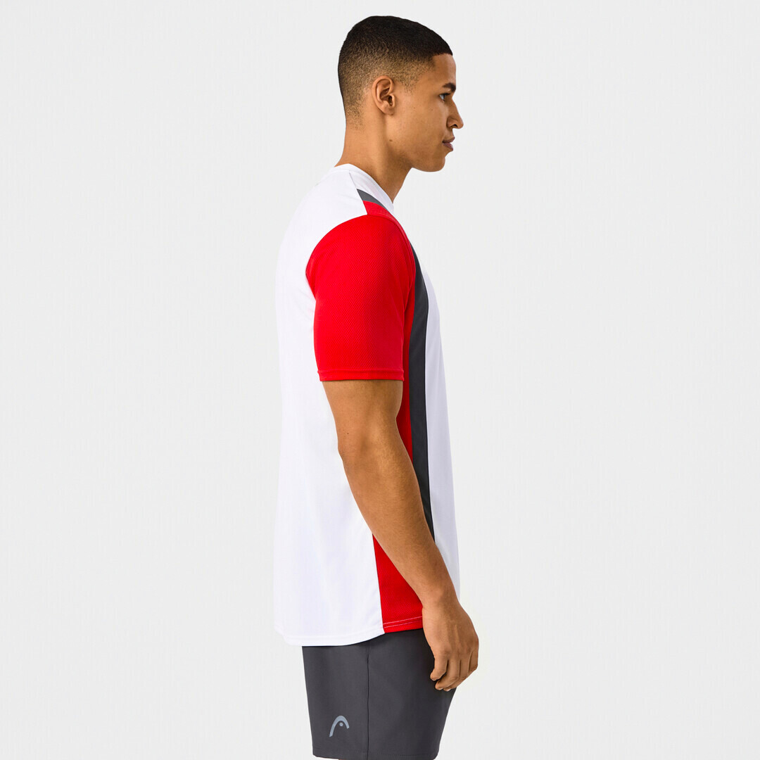 Pánské tričko Head  CLUB 25 TECH T-Shirt Men Red/White L - thumb (4)