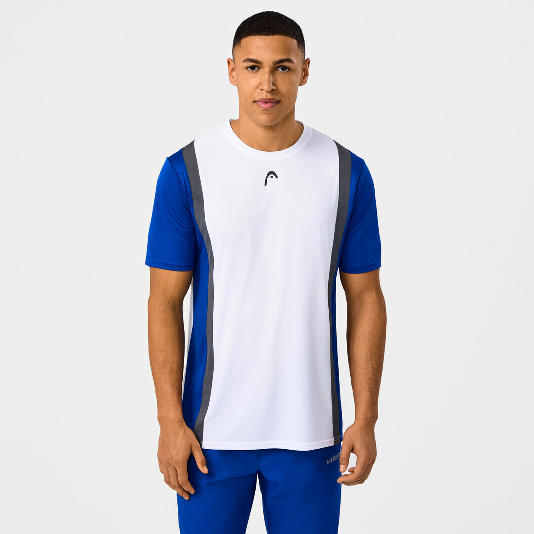 Pánské tričko Head  CLUB 25 TECH T-Shirt Men Royal/White L - thumb (2)