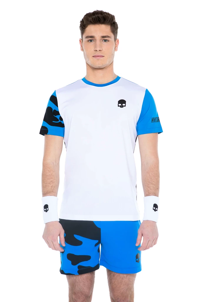 Pánské tričko Hydrogen  Tech Camo Tee White/Blue