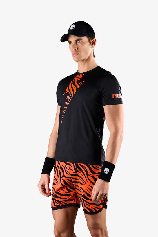 Pánské tričko Hydrogen  Tiger Tech Tee Black/Orange Tiger
