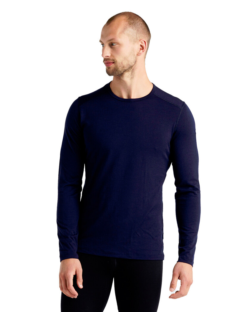 Pánské tričko Icebreaker  200 Oasis LS Crewe Midnight Navy XXL - thumb (2)