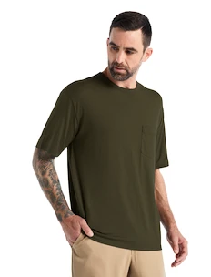 Pánské tričko Icebreaker  Granary SS Pocket Tee Loden